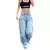 Mulheres baggy jeans cintura alta perna larga denim em linha reta demin calças na internet