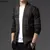 Imagem do 2025 moda masculina de malha cardigan jaqueta estilo coreano listrado fino ajust