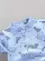 Conjunto de shorts de manga curta com estampa completa de verão para bebês e c na internet