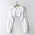 Imagem do Hoodie feminino personalidade irregular colheita ultra curto estilo manga longa