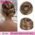 Cabelo sintético coque mulher em linha reta updo laço de cabelo elástico de b - Achei Ofertas
