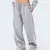 Mulheres cintura alta cordão sweatpants cor sólida calças casuais corredores - comprar online