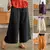 Nona calça coreana de perna larga feminina, calça simples solta até o tornoze - comprar online