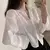 Camisa da moda coreana para mulheres, blusa anti-UV, streetwear simples, camisa