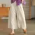 Nona calça coreana de perna larga feminina, calça simples solta até o tornoze - Achei Ofertas