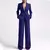 Ternos formais femininos escritório fino ajuste senhoras 2 pçs blazer + calças conjunto blazer senhora negócios trabalho wear vestido de festa calças com bolso