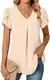 Sexy decote em v plissado manga curta blusa camisas verão feminino decote em v