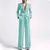Ternos formais femininos escritório fino ajuste senhoras 2 pçs blazer + calças conjunto blazer senhora negócios trabalho wear vestido de festa calças com bolso - Achei Ofertas