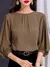 Imagem do Zanzea feminino elegante 3/4 lanterna manga sólida blusa casual trabalho de esc