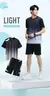 Roupas de fitness masculinas de seda gelo conjunto de roupas esportivas de secag na internet