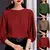 Imagem do Zanzea feminino elegante 3/4 lanterna manga sólida blusa casual trabalho de esc