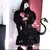Elástico gótico renda tutu saia feminina preto malha detalhe anágua sexy mini - comprar online