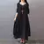 Anself primavera moda feminina casual vestido solto cor sólida manga longa vest - loja online