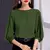 Zanzea feminino elegante 3/4 lanterna manga sólida blusa casual trabalho de esc - comprar online