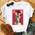 Casual disney cartoon mulan impressão gráfica das mulheres camiseta 90s blusas