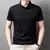 Novo negócio masculino casual manga curta osso flor cor sólida camisa polo mod - loja online