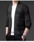 Imagem do 2025 moda masculina de malha cardigan jaqueta estilo coreano listrado fino ajust