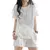 Conjunto de duas peças feminino para o verão na moda roupa feminina com bolso
