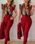 Conjunto de agasalho estampado floral feminino, top de manga plissada, calça co - loja online