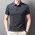 Novo negócio masculino casual manga curta osso flor cor sólida camisa polo mod - loja online
