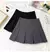 Cinza de cintura alta mini vestido para mulher magro versátil anti-exposição - comprar online