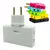 Plugue UE 3 em 1 180 ° Adaptador de soquete rotativo conversor de plugue de exp