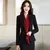 Mulheres cor sólida formal fino blazers mangas compridas streetwear primavera o - comprar online
