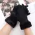Moda inverno feminino luvas quentes bonito pelúcia à prova de vento dedo cheio - Achei Ofertas