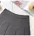 Cinza de cintura alta mini vestido para mulher magro versátil anti-exposição na internet