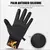 Luvas impermeáveis Full Fingers Fleece, preto, quente, tela de toque, esportes