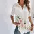Temperamento casual rendas mulher camisa moda solta camisa mulher elegante manga