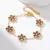 Imagem do Eilieck 316l aço inoxidável flor trevo zircão pulseira para mulheres menina 2