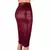 Moda elegante cintura alta divisão saia de couro falso feminino na altura do jo - comprar online