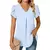 Sexy decote em v plissado manga curta blusa camisas verão feminino decote em v - comprar online