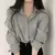 Camisa da moda coreana para mulheres, blusa anti-UV, streetwear simples, camisa
