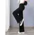 Imagem do Calça de perna larga coreana do selvagem versão nove calças soltas Calças de