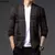 2025 moda masculina de malha cardigan jaqueta estilo coreano listrado fino ajust - comprar online