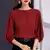 Zanzea feminino elegante 3/4 lanterna manga sólida blusa casual trabalho de esc - loja online