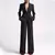 Ternos formais femininos escritório fino ajuste senhoras 2 pçs blazer + calças conjunto blazer senhora negócios trabalho wear vestido de festa calças com bolso na internet