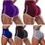 Imagem do Calções esportivas femininas elásticas sem costura leggings de fitness push u