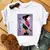Casual disney cartoon mulan impressão gráfica das mulheres camiseta 90s blusas - comprar online