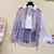 Camisas transparentes e finas à prova de sol para mulher, streetwear retrô, férias casuais, praia com todas as partidas, moda jovem, verão na internet