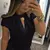 Mulher blusa 2023 com decote em v renda camisa casual sólida solta camisas de m - Achei Ofertas