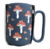 TAZA DE CERAMICA 18.6OZ (550ML) CHAMPIÑION ROJO/BLANCO Y CARACOLES AZUL