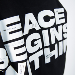 Remera Peace Negra - Negro Oscuro Online