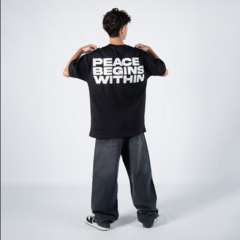 Remera Peace Negra - comprar online