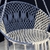 Silla bordada a mano-macrame