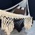 Hamaca de macramé, color beige con negro, elaborada 100% a mano - Hamacas Luum