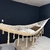 Imagen de Hamaca de macramé color beige con colgantes