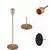 Imagem do 3 pçs/set estilo chinês castiçais de metal simples dourado decoração casame